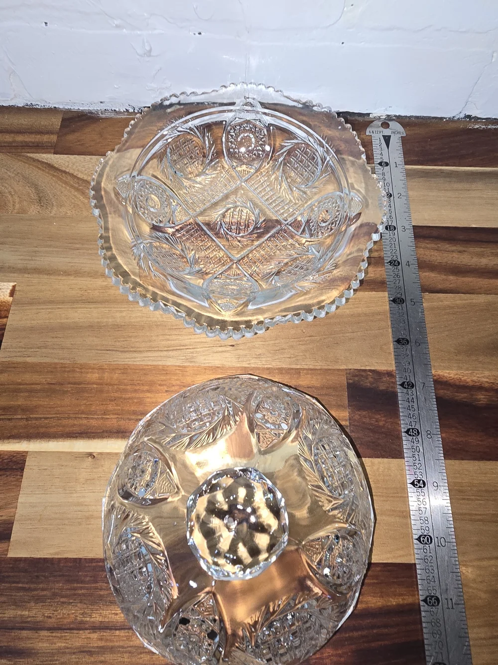 Early American Pressed Glass Butter Dish